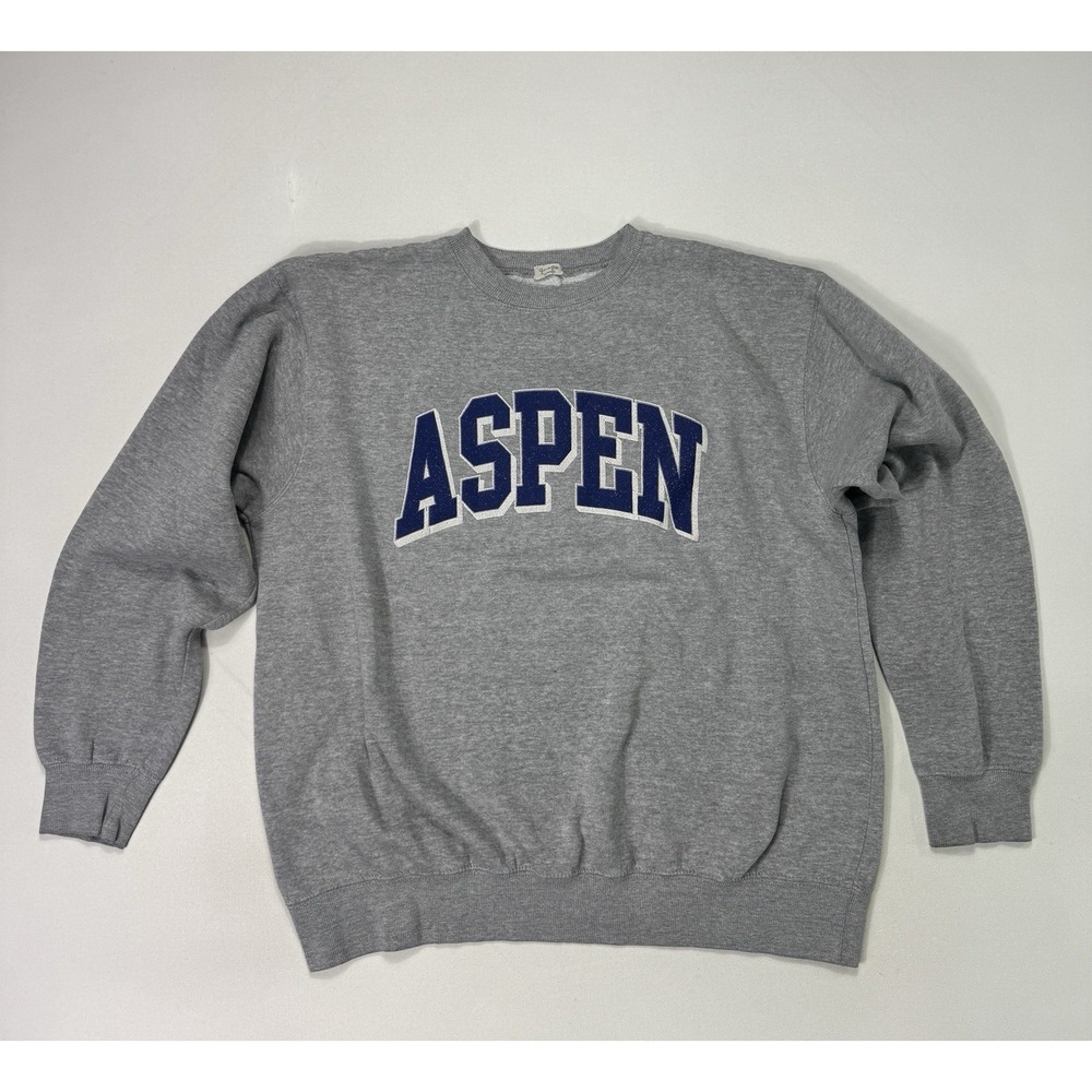 John Galt Cotton Blend Crew Neck Aspen Sweatshirt Gray One Size